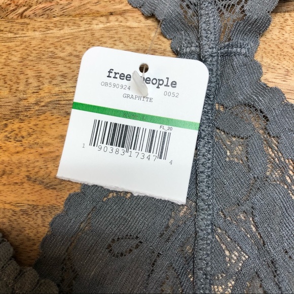 FREE PEOPLE Gray Galloon Lace Racerback bralette - Picture 5 of 11